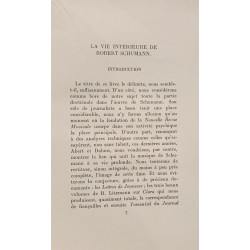 La vie intérieure de Robert Schumann