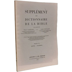Supplément au dictionnaire de la Bible - FASCICULE 58 - ROUTES -...