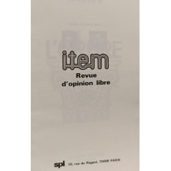 Item: Revue d'opinion libre