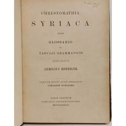 Chrestomathia Syriaca quam glossario et tabulis grammaticis explanavit