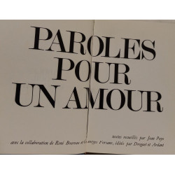 Paroles pour un amour