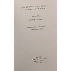 Letters of Ammonas Successor of Saint Anthony (Fairacres Publications)