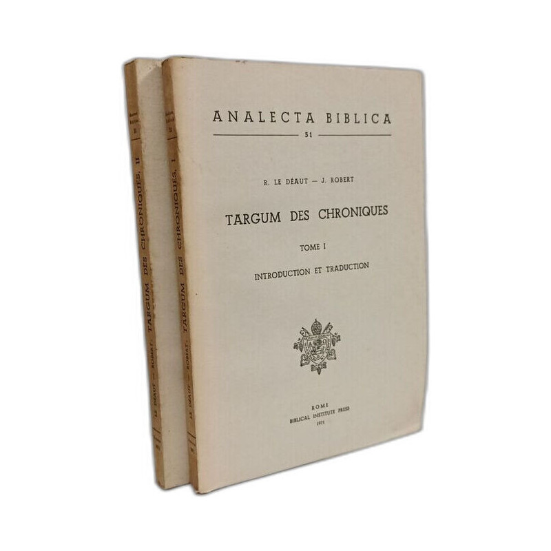 Targum des Chroniques - TOME I: introduction et traduction + TOME...