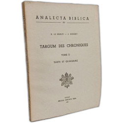 Targum des Chroniques - TOME I: introduction et traduction + TOME...
