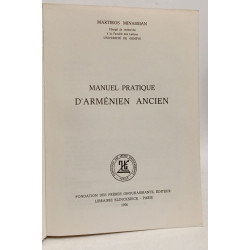 Manuel pratique d'arménien ancien