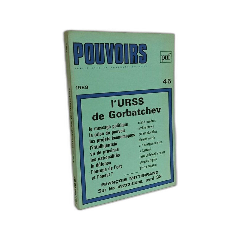 Pouvoirs n°45 l'urss de gorbatchev