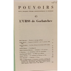 Pouvoirs n°45 l'urss de gorbatchev