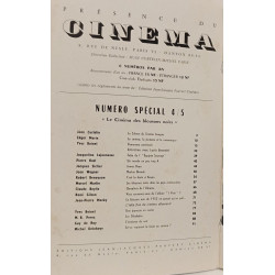 Présence du cinéma. N° 4/5 Avril 1960. Numéro spécial : le cinéma...