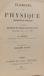 Éléments de physique (pesanteur chaleur)