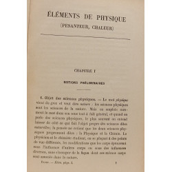 Éléments de physique (pesanteur chaleur)