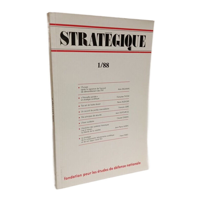 Stratégique 1/88 --- fondation pour les études de défense nationale