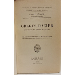 Orages d'acier : souvenirs du front de France