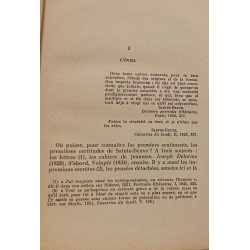 La pensée de Sainte-Beuve