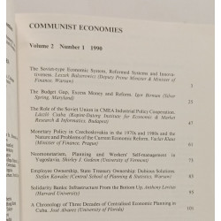 COMMUNIST ECONOMIES - JOURNAL OF THE CENTRE FOR RESEARCH INTO...