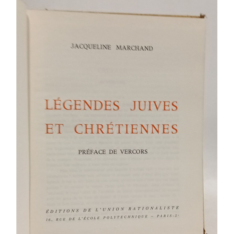 Légendes juives et chrétiennes