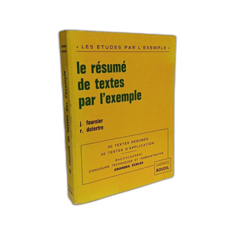 Le résumé de textes par l'exemple