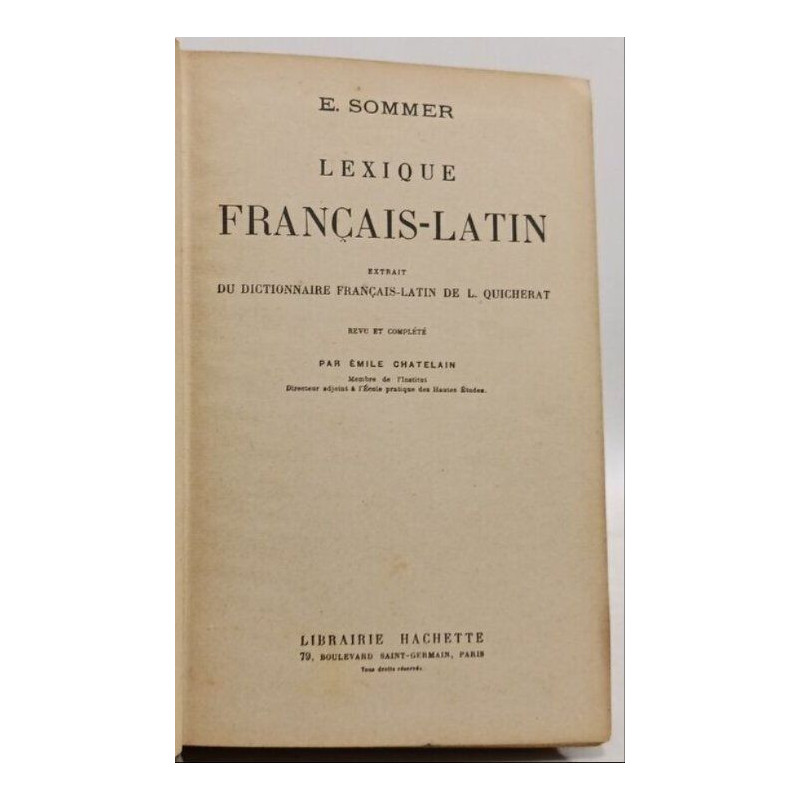 Lexique français-latin