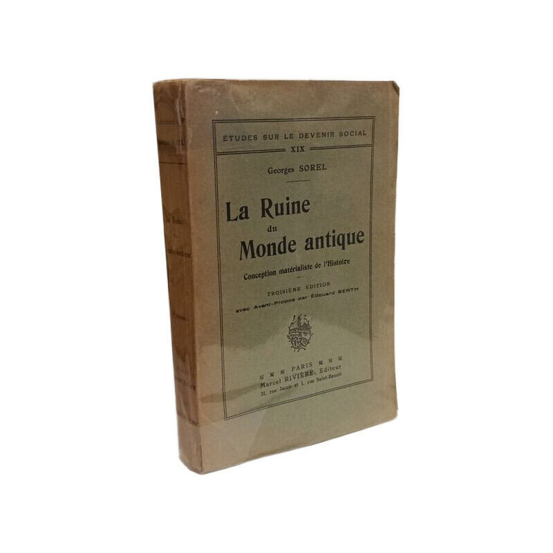 La ruine du monde antique conception matrialiste de l'histoire...