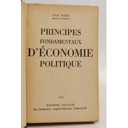 Principes fondamentaux d'économie politique