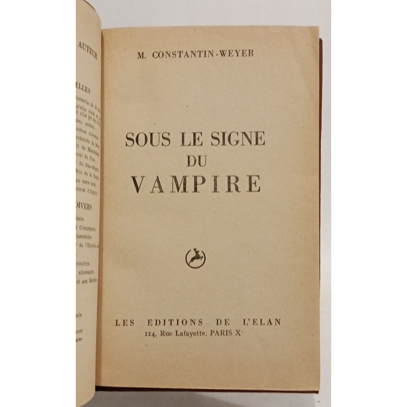 Sous le signe du vampire