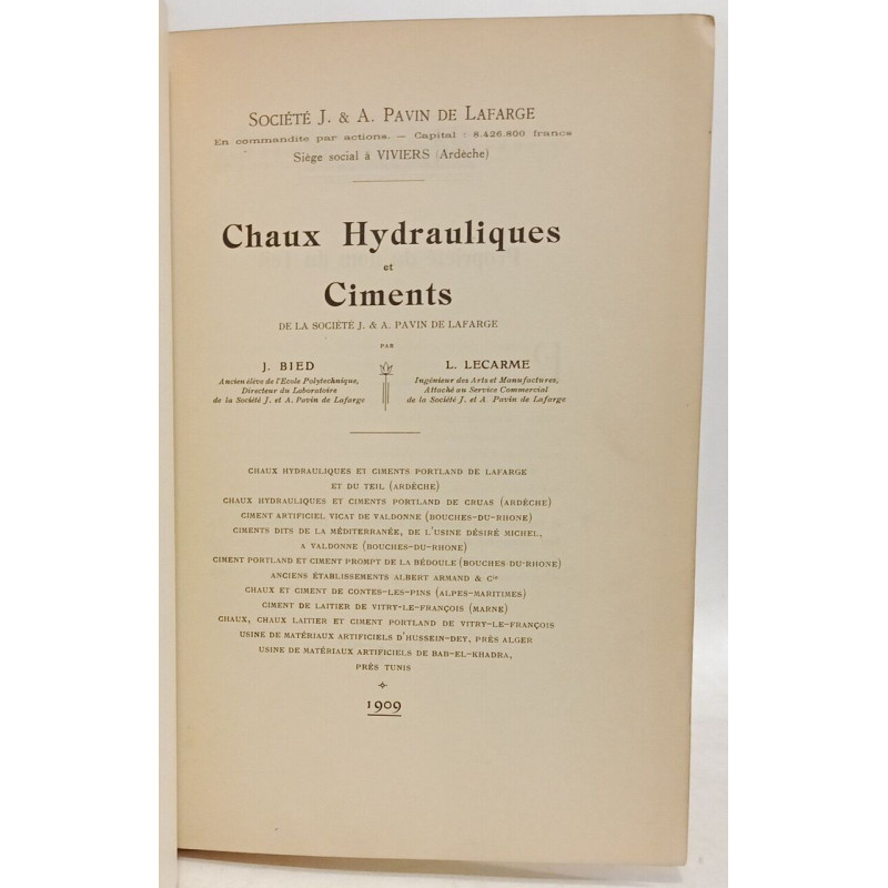 Chaux hydrauliques et ciments