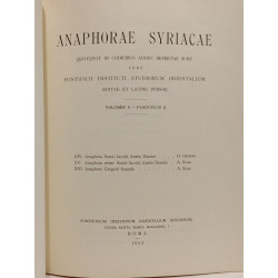 Anaphora syriacae - VOLUMEN I fasciculus 1-2-3 + VOLUMEN II...