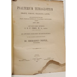Psalterium tetraglottum - Graece Syriace Chaldaice Latine -...