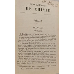 Métaux Chimie Organique
