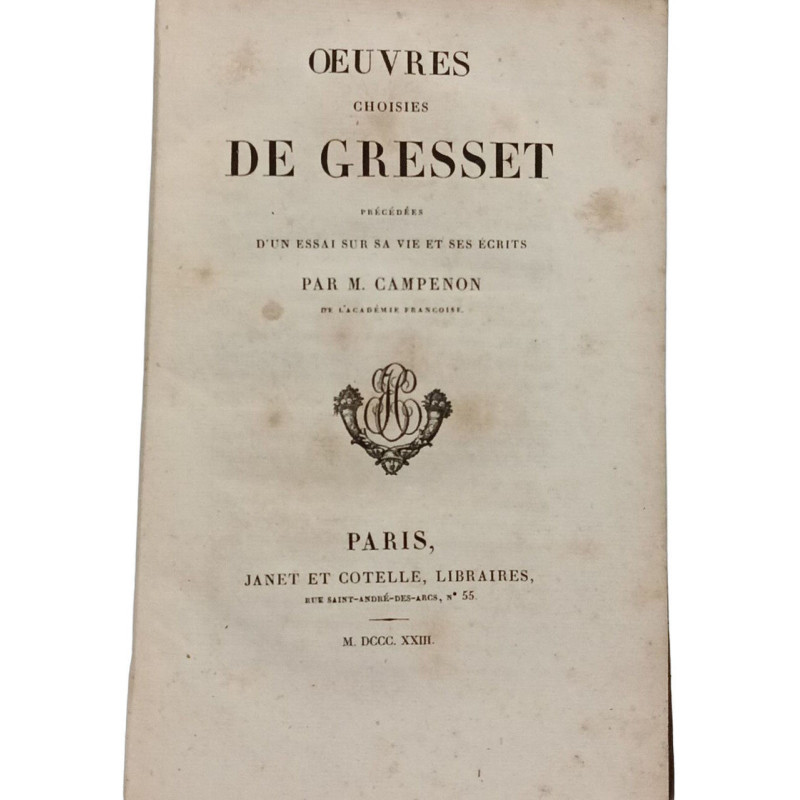 Œuvres choisies de Gresset