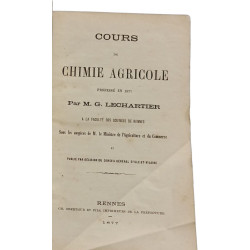 Cours de chimie agricole