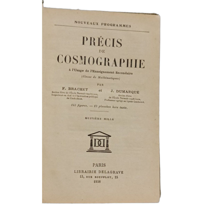 Précis de cosmographie à l'usage de l'enseignement secondaire...