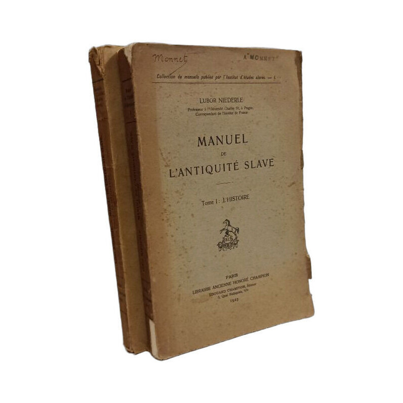 Manuel de l'antiquité slave - TOME I: L'Histoire (1923) + TOME II:...