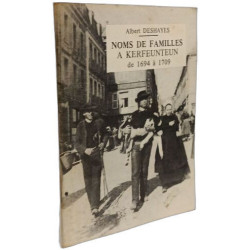 Noms de familles à Kerfeunteun de 1694 à 1709
