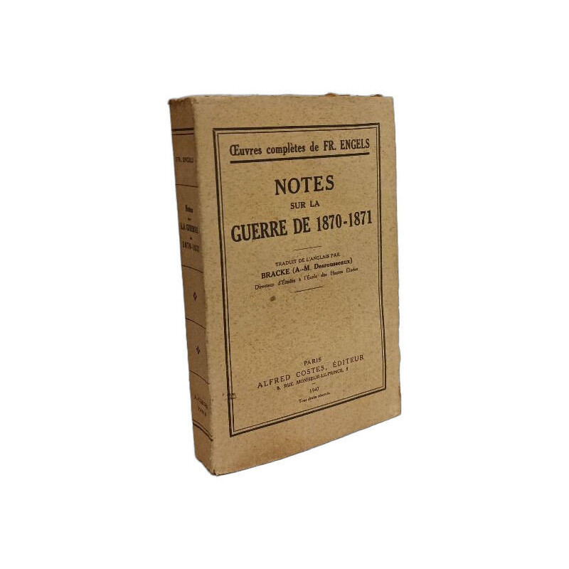 Notes sur la guerre de 1870-1871 - Oeuvres complètes de Fr. Engels