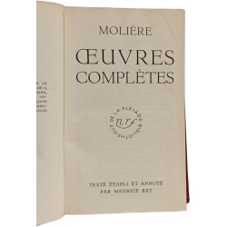 Œuvres complètes Molière - TOME 1