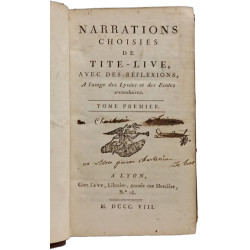 Narration choisies de Tite-Live avec des réflexions à l'usage des...
