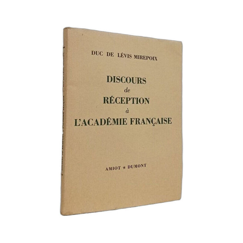 Discours de réception à l'Académie française