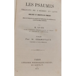 Les psaumes Traduits de l'hebreu en latin analysés et annotés en...