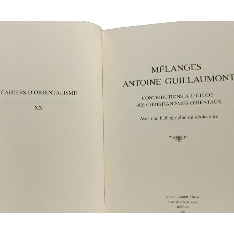 Mélanges Antoine Guillaumont. Contributions à l'étude des...