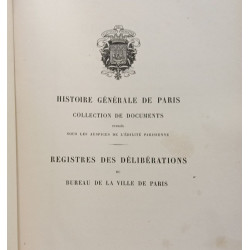 Registres des délibérations du Bureau de la Ville de Paris - TOME...