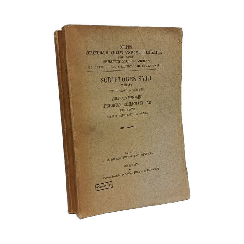 Iohannis ephesini historiae ecclesiasticae series III T. III -...
