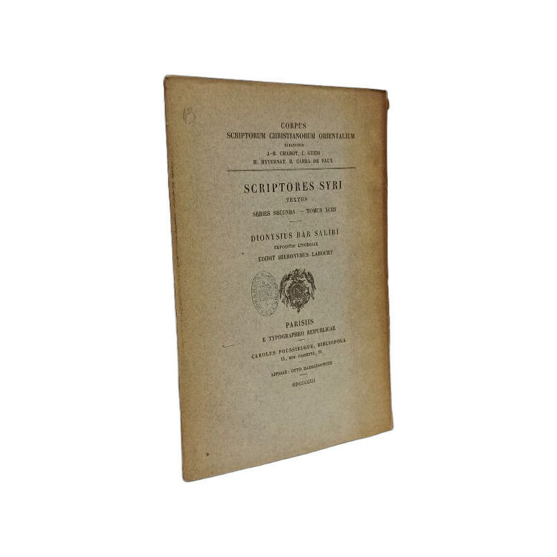 Dionysus bar salibi expositio liturgiae - Corpus scriptorum...