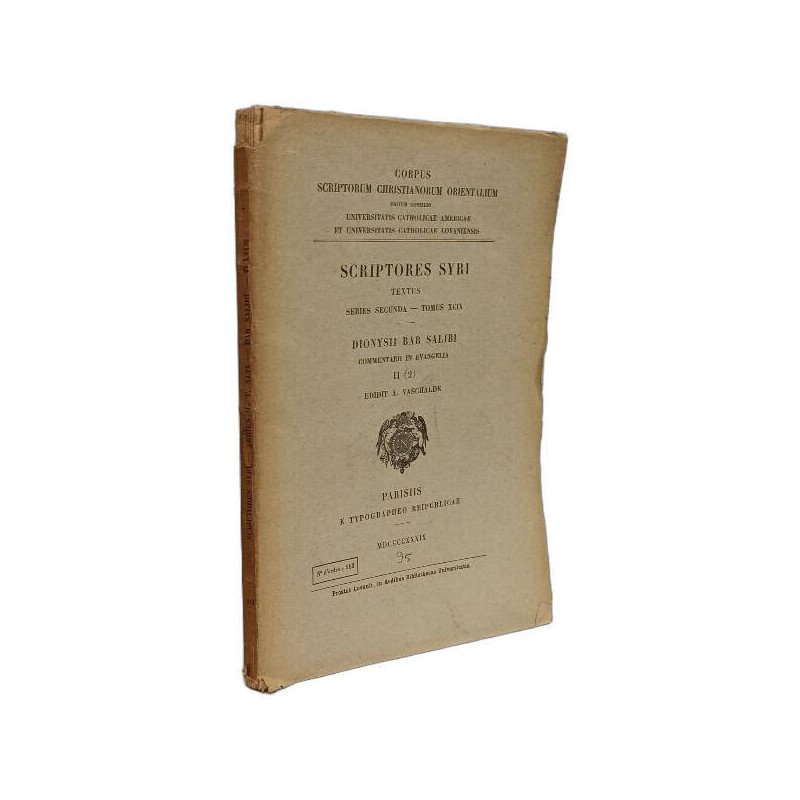 Dionysii bar salibi commentarii in evangelia II(2) - Scriptores...