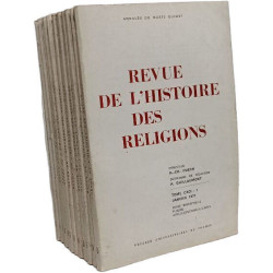 Revue de l'histoire des religions TOME CXCI à TOME CXCVI (n°497...