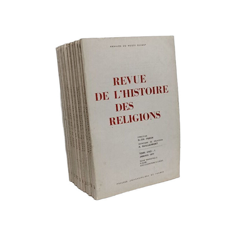 Revue de l'histoire des religions TOME CXCI à TOME CXCVI (n°497...