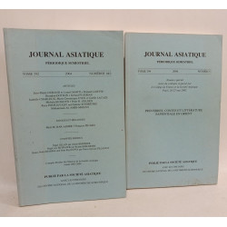Journal Asiatique 6 numéros TOME 288-1 / 290-1 / 292-1-2 / 294-1 /...