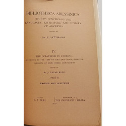 Bibliotheca Abessinica: Studies concerning the languages...
