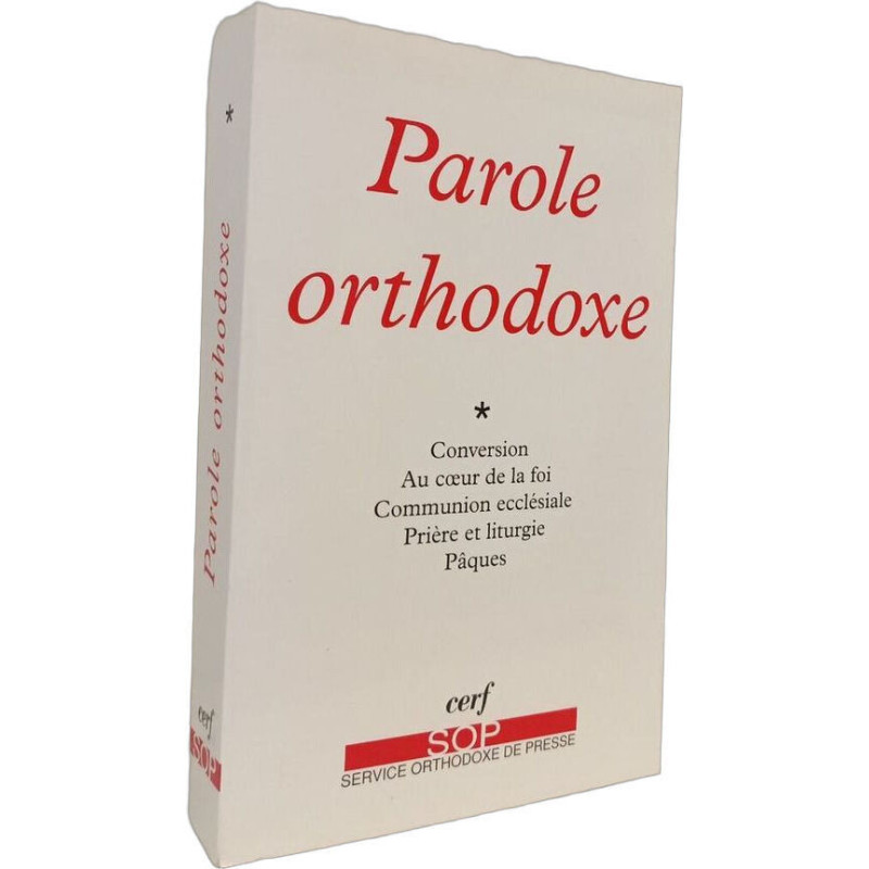 Parole orthodoxe tome 1