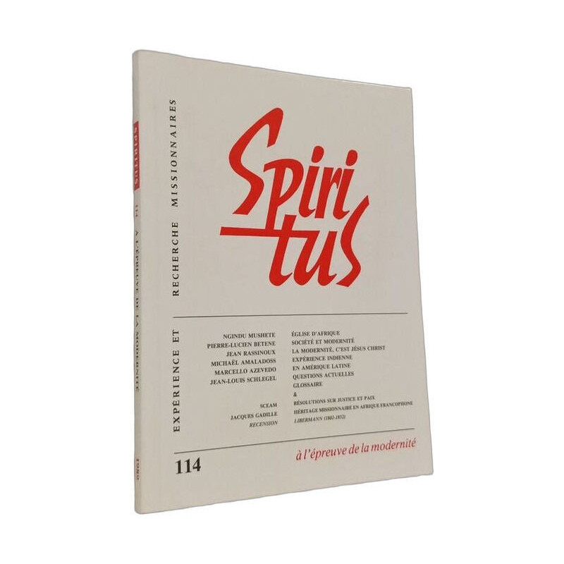 Spiritus n°114 - fev 89 : a l'epreuve de la modernite