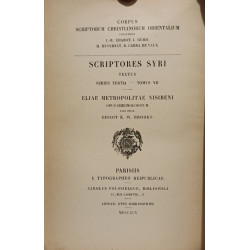 Eliae metropolitae nisibeni - Scriptores Syri T.VII - TEXTUS +...